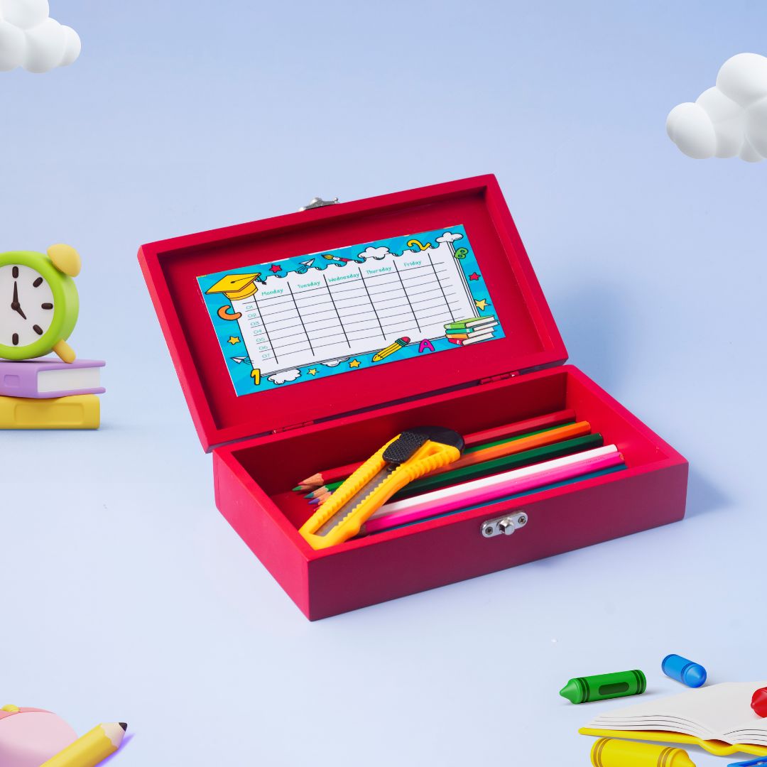 Red Customised Kids Box Organiser Red Customised Kids Box Organiser