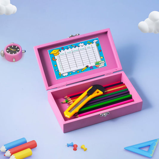 Pink Customised Kids Box Organiser
