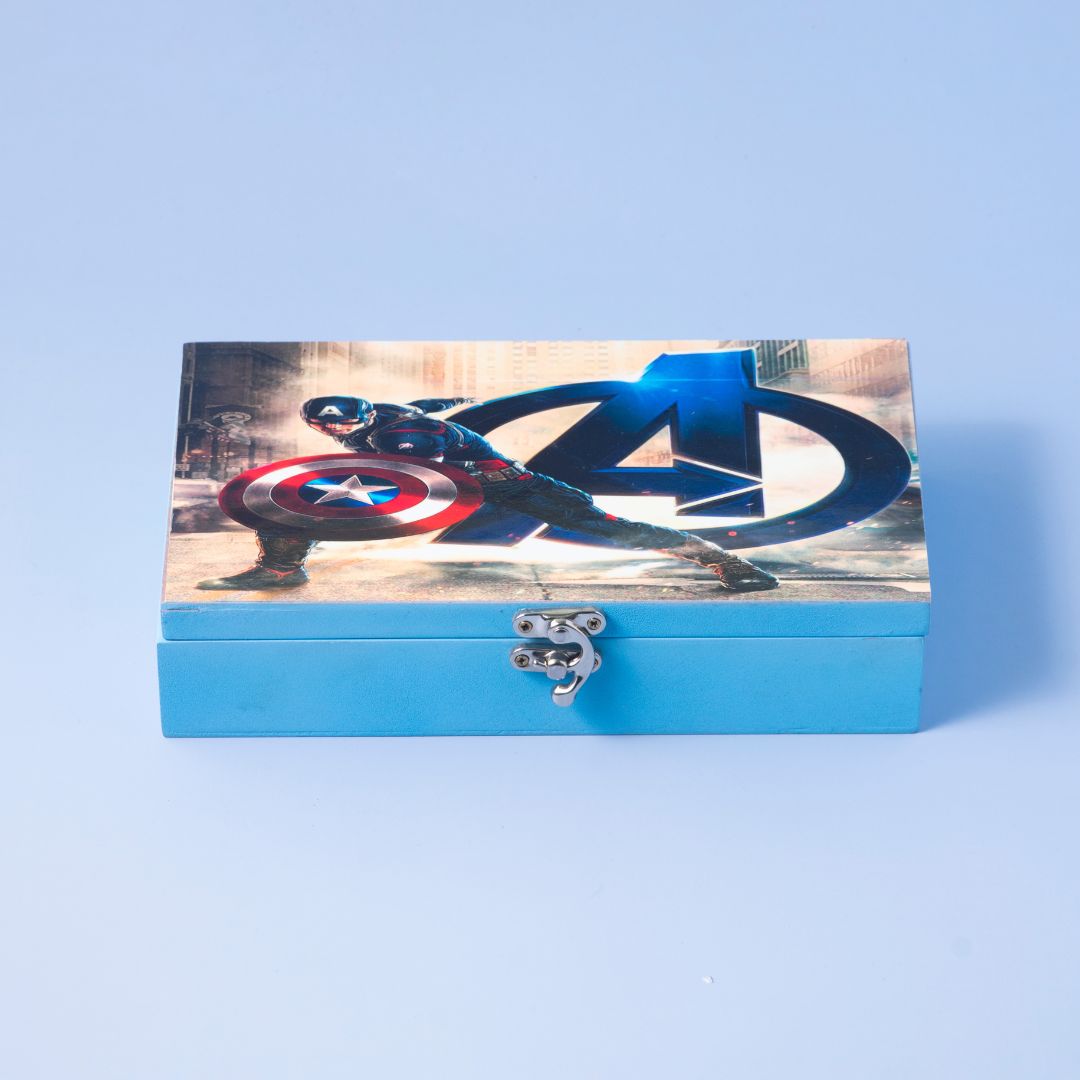 Blue Customised Kids Box Organiser Blue Customised Kids Box Organiser