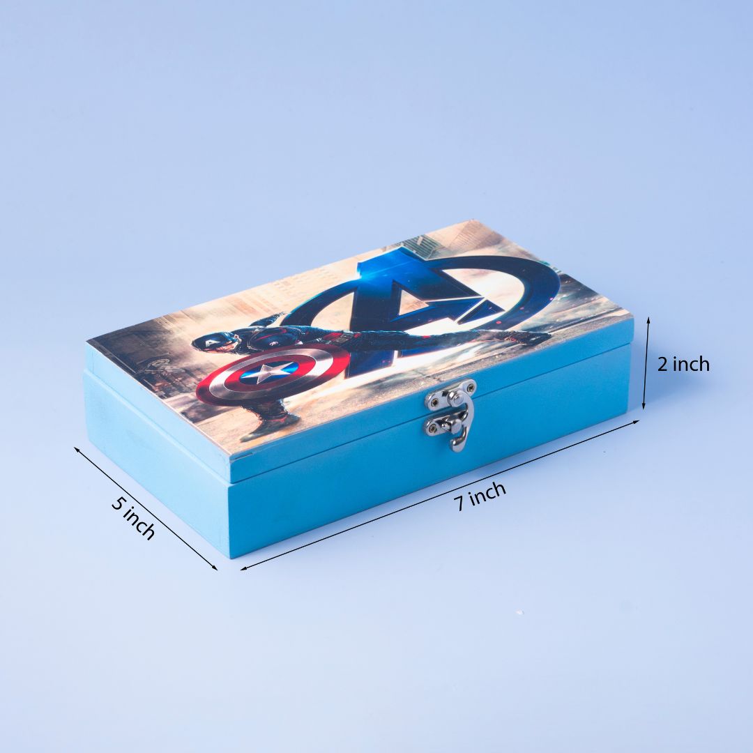 Blue Customised Kids Box Organiser Blue Customised Kids Box Organiser