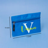 blue customised travel pouch blue customised travel pouch