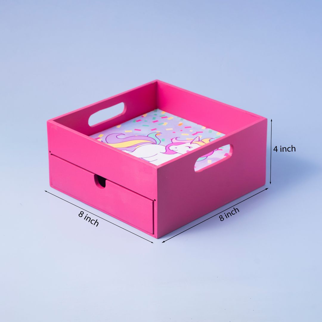 Customised Pink Draw Organiser