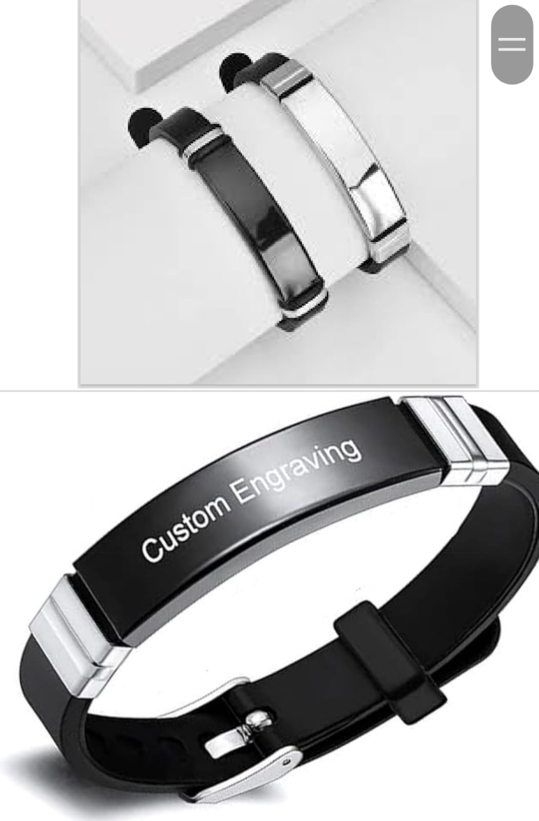 Personalised Stainless Steel Engraved Bracelet