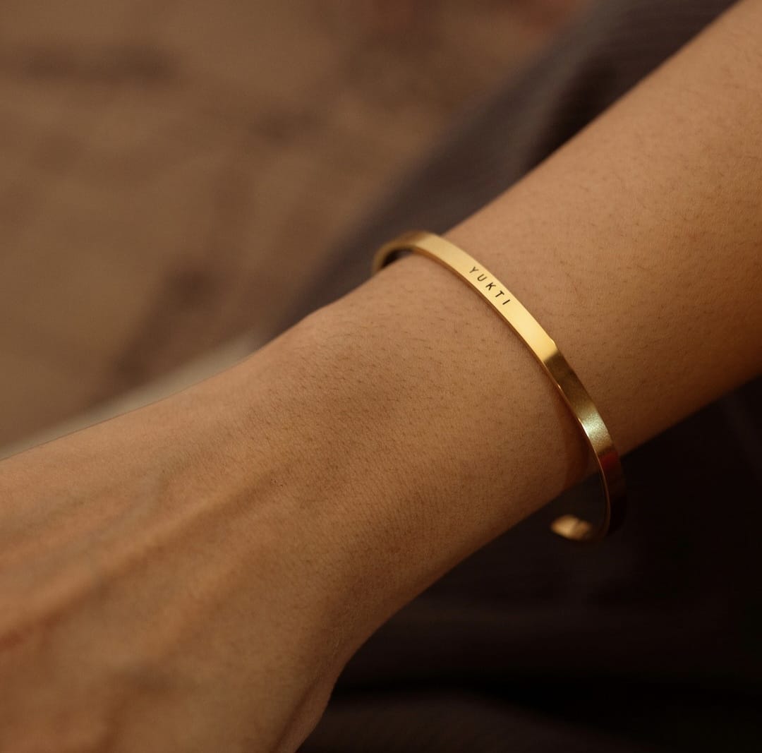 Personalised Full Metal Kada Bracelet